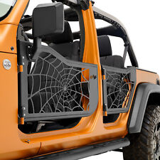 EAG Tubular Door Spider Web with Side Mirror Fit for 18-22 Jeep JL Wrangler 4Dr picture