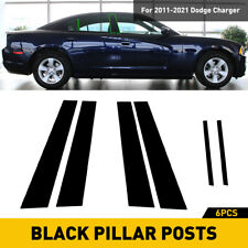 6PCS Black Pillar Posts Door Window Trim Cover Kit for Dodge Charger 2011-2021 picture