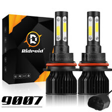 4 Sides 9007 HB5 LED Headlight Bulbs Kit High Low Dual Beam 6500K Super White picture