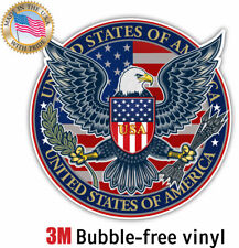 USA PATRIOTIC EAGLE DECAL 3M STICKER US MADE VEHICLE CAR TRUCK WINDOW WALL picture