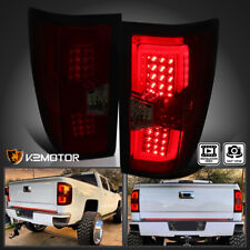 Red/Smoke Fits 2014-2018 Chevy Silverado 1500 2500HD 3500HD LED Tail Lights picture