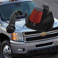 Red Cold Air Intake Kit + Heat Shield +Filter For 07-08 Silverado Sierra 1500 V8 picture