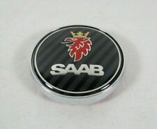 SAAB 93 SEDAN EMBLEM 03-07 9-3 REAR TRUNK CARBON FIBER BADGE round logo  picture