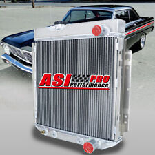 4 Row Aluminum Radiator fit 1964-66 Ford Mustang /1960~65 Falcon 3.3L L6 4.7L V8 picture
