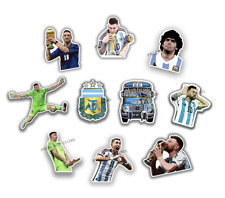 10PCS Argentina Sticker Pack Campeón World Cup Qatar 2022 Lionel Messi 10 Decals picture