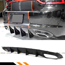 For 15-2022 Dodge Charger SXT SE Matte Black Shark Fin Rear Bumper Diffuser Lip picture