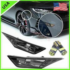 For Honda Civic 2016-2021 Smoked LED Side Marker Lamp Turn Signal Lights w/ Bulb picture