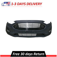 Fits 2019 2020 Ford Fusion Front Bumper & Upper Lower Grill w/Fog Lights & Cover picture