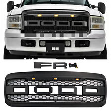 Raptor Front Grille Grill Black For 1999-04 Ford F250 F350 Super Duty Excursion picture