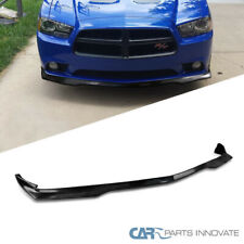 Fits 11-14 Dodge Charger RA Style Glossy Black PU Front Bumper Lip Spoiler Kit picture