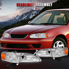 4pcs For Toyota Corolla 1998-2000 Headlights Assembly Headlamps Clear Lens Pair picture
