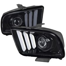 05-09 Ford Mustang SVT V6 V8 Convertible Smoked Black Projector Headlights w/DL picture