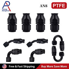 10PACK AN8 8AN PTFE Teflon Hose End Fitting Adapter Kit E85 Oil Fuel Gas Line picture