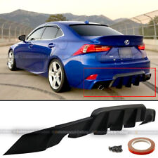 Fit 14-16 IS200t IS250 IS350 W WD AW Style PU Rear Bumper Diffuser Lip Shark Fin picture