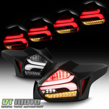 2015-2018 Ford Focus Hatchback LED SEQUENTIAL Signal Black Tail Lights Lamps Set picture