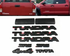 9 PCS For 2007-2013 Toyota Tundra Matte Black Badges tailgate Overlay Emblem picture