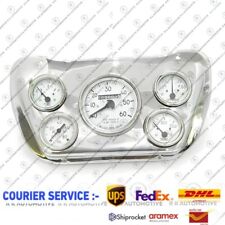 New Complete White Face Speedometer Mounting Chrome Plate Fit For Willys Jeep picture