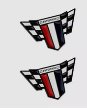 A Pair of 2 Black Commemorative Special Edition Camaro Emblem 23171889 picture
