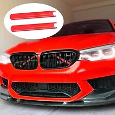 2x Red for 2020-2023 BMW 3 Series G20 Car Front V Brace Grille Trim Strips Cover picture