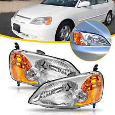 Headlights for 2001 2002 2003 Honda Civic 4-Door Sedan Headlamp Replacement Pair picture