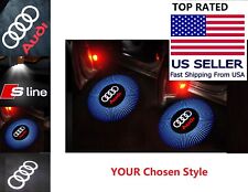 For AUDI Door Logo Lights LED Laser Ghost Shadow Projector Courtesy S3 6 R8 Q7 A picture