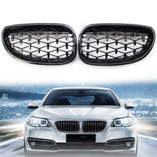 For BMW E60 5 Series 2003-08 2009 Gloss Black Front Kidney Grill Diamond Meteor picture