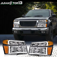 Fit For 2004-2012 Chevy Colorado GMC Canyon Clear LED Tube Headlights Lamps 4PC picture