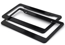 2pc Black Plastic License Plate Frame Tag Cover for Car SUV Van Truck - D picture