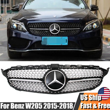 Dia-monds Front Grille Grill For Mercedes Benz W205 C200 C250 C300 C350 2015-18 picture