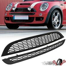 For 02-06 Mini Cooper R52 R53 JCW Style Front Glossy Blk Honeycomb Mesh Grille picture