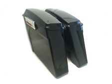 Mutazu Black No Cutout Extended Stretched Saddlebags for 94-2013 Harley Tourings picture
