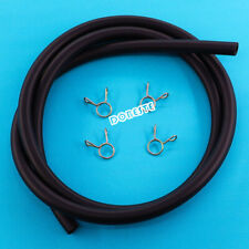 3ft Rubber Hose Line for Suzuki 9mm OD 6mm ID + Spring Clip Clamp- Fuel Carb picture