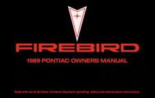 1989 Pontiac Firebird Owners Manual User Guide Reference Operator Book Fuses OEM picture