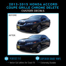 Fit 13-15 Accord Coupe Grille Chrome Delete Blackout Overlay Kit - Gloss Black picture