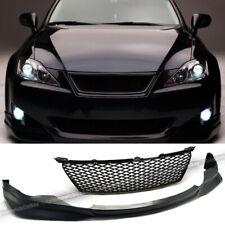 For 06-08 IS250 IS350 F Sport Style Front Bumper Lip & Badgeless Mesh Grille picture