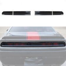 Smoked Black Tail Light Covers Rear Light Guards for Dodge Challenger 2009-2014 picture