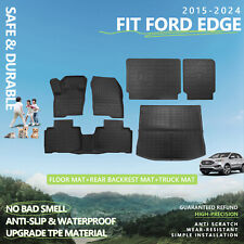 For 2015-2024 Ford Edge 5-Seater Floor Mats Cargo Trunk Liners Backrest Mats picture
