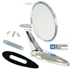 1959 60 Chevy Impala Corvair GM Exterior Outer Chrome Mirror w/Gasket & Hardware picture