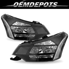 For 2008-2011 Ford Focus S | SE | SES | SEL Black Clear Halogen Headlights LH+RH picture