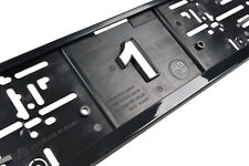 2 x Euro License Plate Frame Premium Holder + screws picture