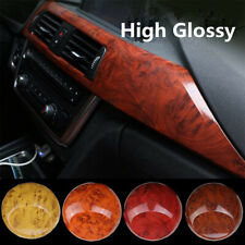 Glossy 1M*0.3M Car Interior Wood Grain Textured Vinyl Wrap Sticker Decals Film D picture