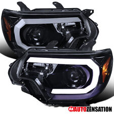 LED Bar Fit 2012 2013 2014 2015 Toyota Tacoma Black Smoke Projector Headlights picture