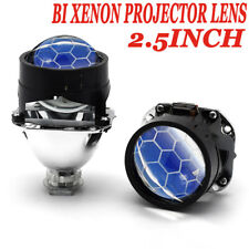 2.5'' Bi xenon HID Projector Blue Honeycomb Lens fit H1 H4 H7 Headlight Retrofit picture