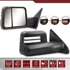 Flip-up Tow Mirrors fit 2002-2008 Dodge Ram Smoked LED Switchback Power Heated picture