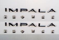 2Pc 1964 64 Impala Quarter Panel Emblems 3D Badge Letters Nameplate (Chrome) picture