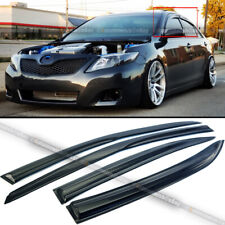 Fits 07-11 Toyota Camry SE Mugen Style 3D Wavy Black Tinted Window Visor Vent picture