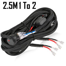 2-Lead Wiring Harness Kit ON-OFF Rocker Switch Relay LED Work Light Pods Bar 12V picture