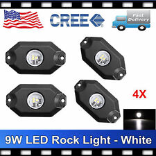 4 pc WHite Rock Lights LED Dome lights Off-Road Under Wheel Light White pod utv picture