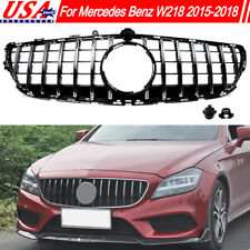 For Mercedes Benz W218 CLS400 2015-18 GT Front Bumper Grille Grill Chrome+Black picture