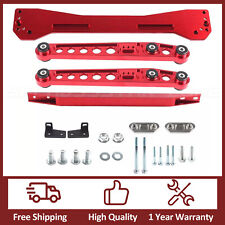 Red Rear Lower Control Arm + Tie Bar + Subframe Brace for Honda Civic EK 96-00 picture